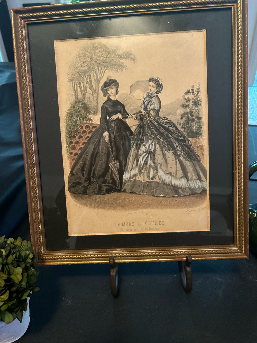 Antique Framed Victorian Fashion Plate Print – La Mode Illustrée